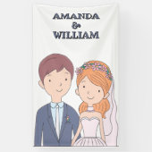 Einfache, Cartoon-Ike-Ehevorstellung Banner (Vertikal)