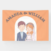 Einfache, Cartoon-Ike-Ehevorstellung Banner (Horizontal)