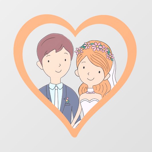 Einfache, Cartoon-Ike-Ehevorstellung Fensteraufkleber (Blatt)