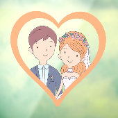 Einfache, Cartoon-Ike-Ehevorstellung Fensteraufkleber (Blatt 3)