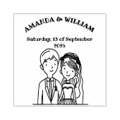 Einfache, Cartoon-Ike-Ehevorstellung Gummistempel (Prägung)