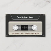 Einfache Cassette Tape DJ Business Card Visitenkarte (Rückseite)