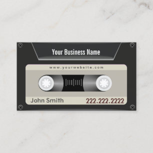 Einfache Cassette Tape DJ Business Card Visitenkarte