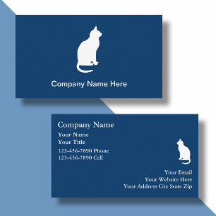 Einfache Cat Business Cards Visitenkarte