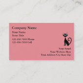 Einfache Cat Business Cards Visitenkarte (Rückseite)