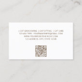 Einfache Cat Sitting Visitenkarte (Rückseite)