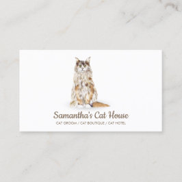 Einfache Cat Sitting Visitenkarte