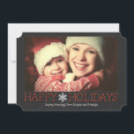Einfache Chalkboard Custom Foto Holiday Flat Card Feiertagskarte<br><div class="desc">Diese stilvolle und moderne, kreative Weihnachts-Foto-Flachkarte wird Ihre Freunde und Familie begeistern. Einfach mit der Vorlage unseres Fotos und unserer Textvorlage eine individuelle Urlaubskarte erstellen. Fügen Sie einfach Ihre eigenen Bilder hinzu und passen Sie den Text an. Für beste Ergebnisse verwenden Sie große oder hochwertige Fotos. Nicht in Geschäften verkauft,...</div>