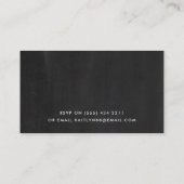 Einfache Chalkboard-Effekt-Junggeselinnen-Abschied Begleitkarte (Rückseite)