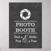Einfache Chalkboard Fotobooth-Zeichnung Poster (Vorne)