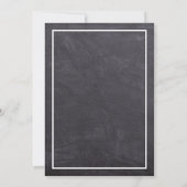 Einfache Chalkboard-Hochzeit Einladung (Rückseite)