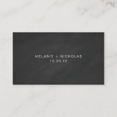 Einfache Chalkboard Hochzeit RSVP Online-Karte Begleitkarte (Rückseite)