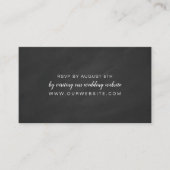 Einfache Chalkboard Hochzeit RSVP Online-Karte Begleitkarte (Vorderseite)