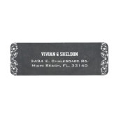 Einfache Chalkboard-Hochzeit-Rücksendeadresse (Vorne)