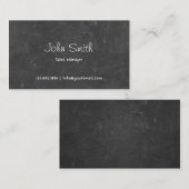 Einfache Chalkboard Sales Manager Business Card Visitenkarte (Vorne/Hinten)
