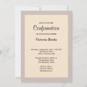 Einfache Champagner-Gerahmte Bestätigung Einladung (Vorderseite)