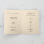 Einfache Champagner-Hochzeit im stilisierten Stil Programm (Innenseite)