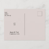 Einfache Champagner Pink Geburtsankündigung Ankündigungspostkarte (Rückseite)