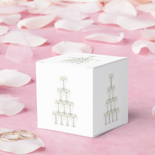 Einfache Champagnergläser Hochzeit Geschenkschachtel (Hochzeit)