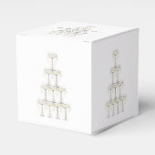 Einfache Champagnergläser Hochzeit Geschenkschachtel (Vorderseite)