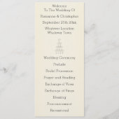 Einfache Champagnergläser Hochzeit Programm (Vorderseite)
