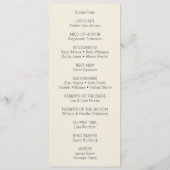 Einfache Champagnergläser Hochzeit Programm (Rückseite)