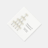 Einfache Champagnergläser Hochzeit Serviette (Ecke)