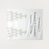 Einfache Champagnergläser Hochzeit Wandteppich (Vorderseite (Horizontal))