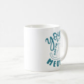 Einfache charmante Aquamarine Buchstaben Niedliche Kaffeetasse (VorderseiteRechts)