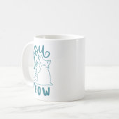 Einfache charmante Aquamarine Buchstaben Niedliche Kaffeetasse (Vorderseite Links)