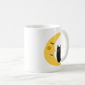 Einfache charmante, sprichwörtliche Mondkatze in d Kaffeetasse (VorderseiteRechts)