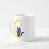 Einfache charmante, sprichwörtliche Mondkatze in d Kaffeetasse (Vorderseite Links)