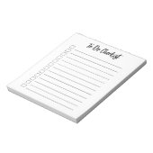 Einfache Checkliste mit schwarzen und weißen Fäden Notizblock (Rotiert)