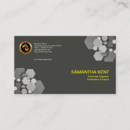 Einfache Chemieingenieur für Black Hexagonal Cryst Visitenkarte
