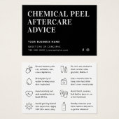 Einfache chemische Peel-Aftercare-Instruktionskart (Vorne & Hinten)
