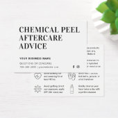Einfache chemische Peel-Aftercare-Instruktionskart (Schreibtisch)
