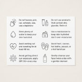 Einfache chemische Peel-Aftercare-Instruktionskart (Rückseite)