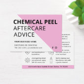 Einfache chemische Peel-Aftercare-Instruktionskart (Schreibtisch)