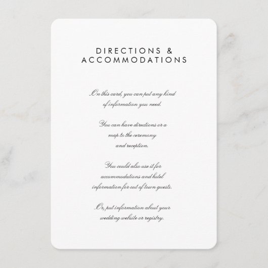 Einfache Chic 4,5" x 6,25" Rundverschlusskarte Begleitkarte (Vorderseite)