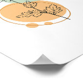 Einfache Chic Abstrakt Minimalistisch Boho Style F Poster (Ecke)