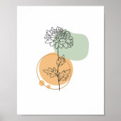 Einfache Chic Abstrakt Minimalistisch Boho Style F Poster (Vorne)