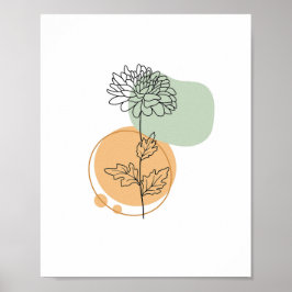 Einfache Chic Abstrakt Minimalistisch Boho Style F Poster