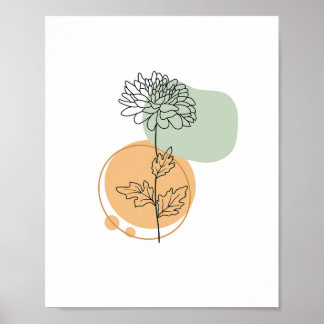 Einfache Chic Abstrakt Minimalistisch Boho Style F Poster