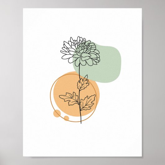Einfache Chic Abstrakt Minimalistisch Boho Style F Poster (Vorne)
