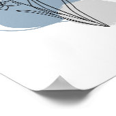 Einfache Chic Abstrakt Minimalistisch Boho Style F Poster (Ecke)