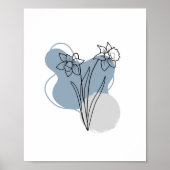 Einfache Chic Abstrakt Minimalistisch Boho Style F Poster (Vorne)