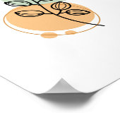 Einfache Chic Abstrakt Minimalistisch Boho Style F Poster (Ecke)