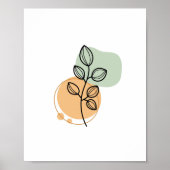 Einfache Chic Abstrakt Minimalistisch Boho Style F Poster (Vorne)
