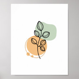 Einfache Chic Abstrakt Minimalistisch Boho Style F Poster