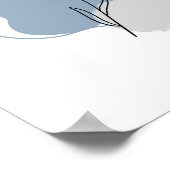 Einfache Chic Abstrakt Minimalistisch Boho Style F Poster (Ecke)